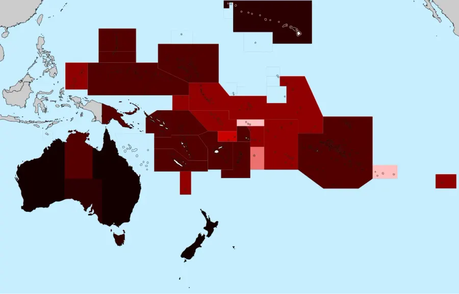 The COVID-19 pandemic in Oceania card