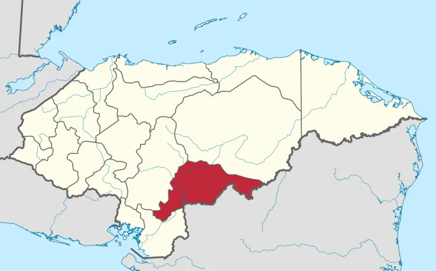 La carte Département d'El Paraíso