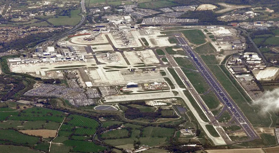 La carte Aéroport de Londres-Gatwick