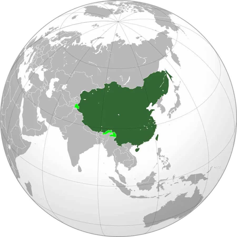 La carte Dynastie Qing