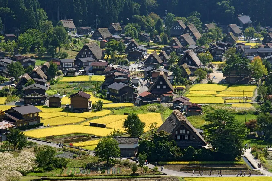La carte Villages historiques de Shirakawa-gō et Gokayama