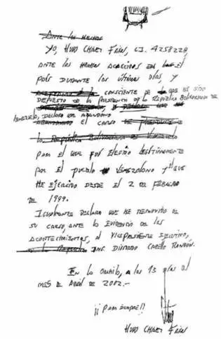 La carte Coup d'État de 2002 au Venezuela
