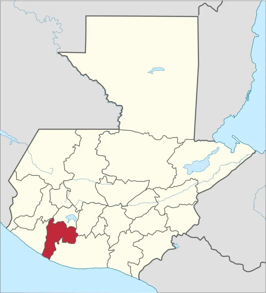 La carte Département de Suchitepéquez