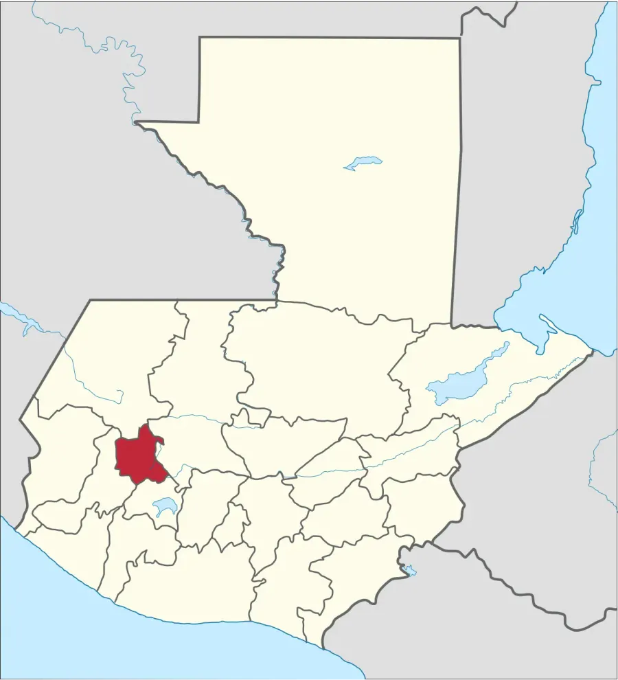 La carte Département de Totonicapán
