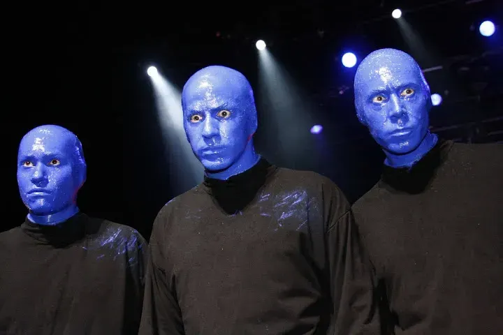 The Blue Man Group card