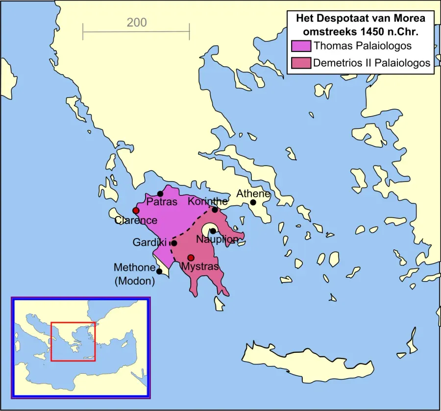 La carte Démétrios Cantacuzène
