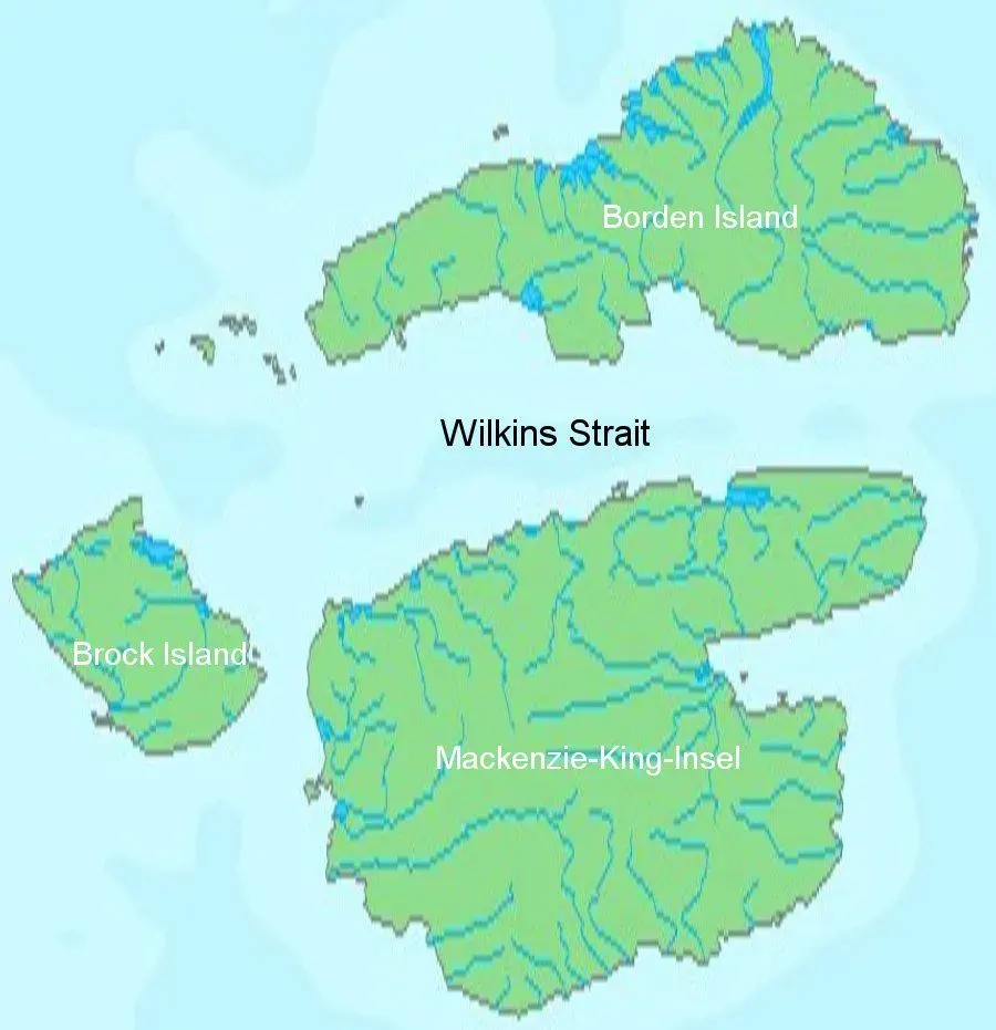 La carte Île Borden