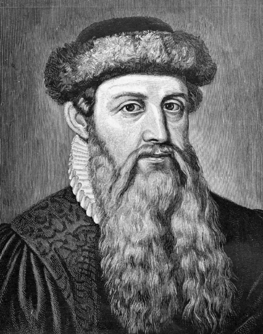 The Johannes Gutenberg card