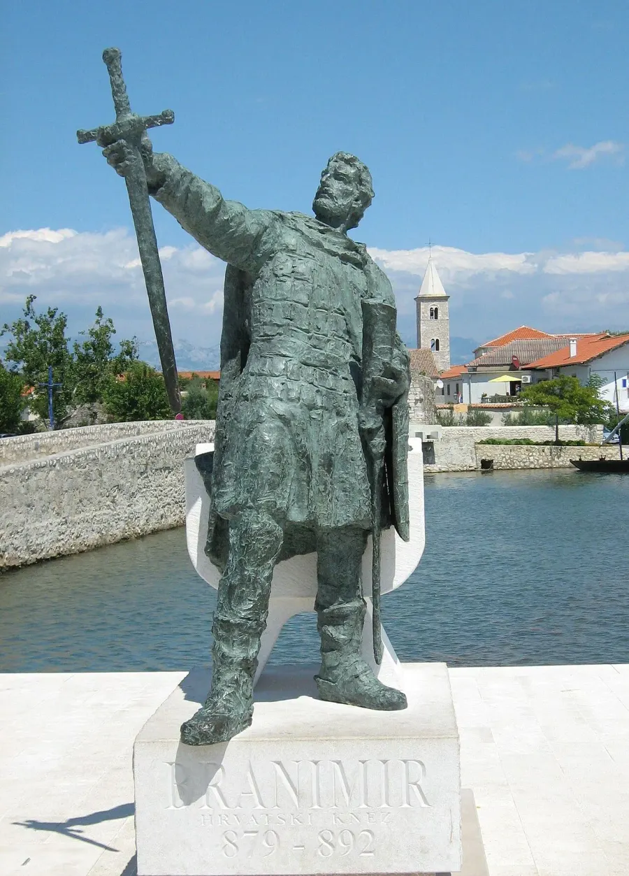 La carte Branimir de Croatie