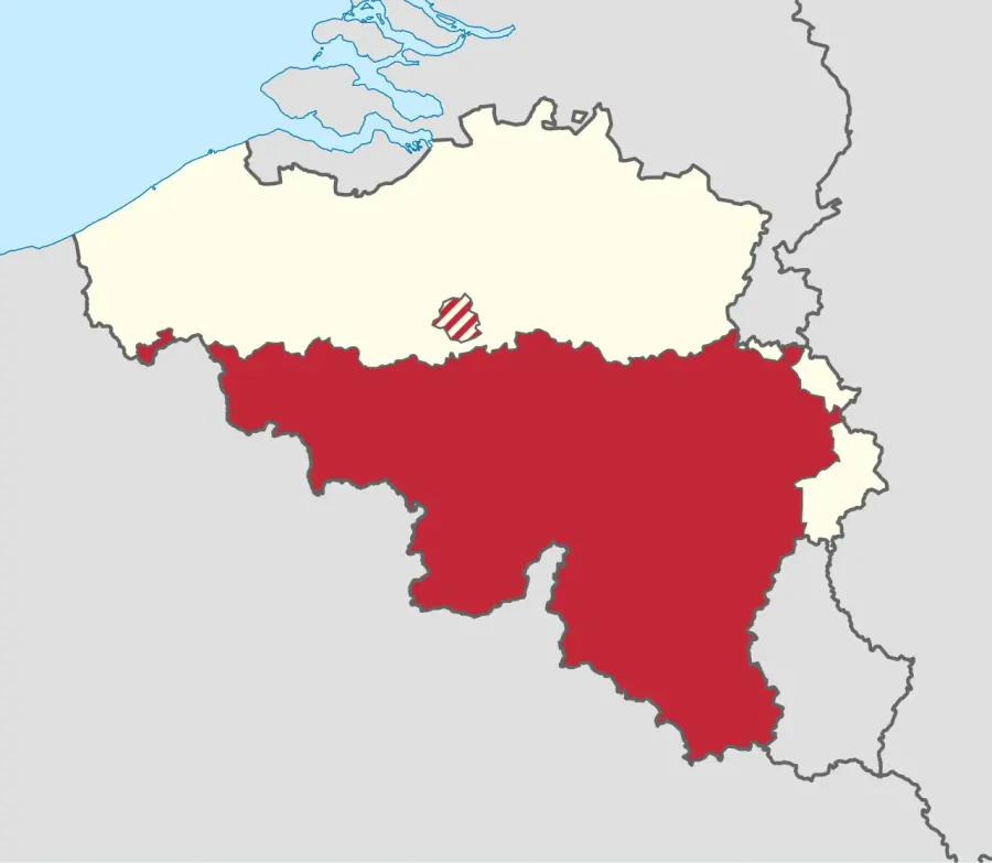 La carte Communauté française de Belgique