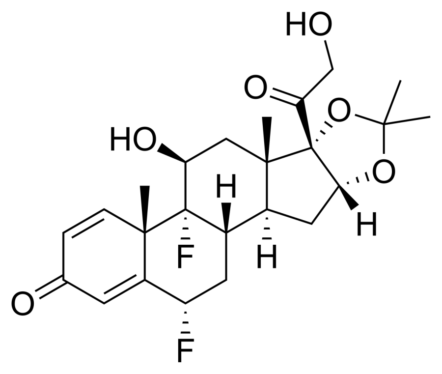 La carte Acétonine de fluocinolone