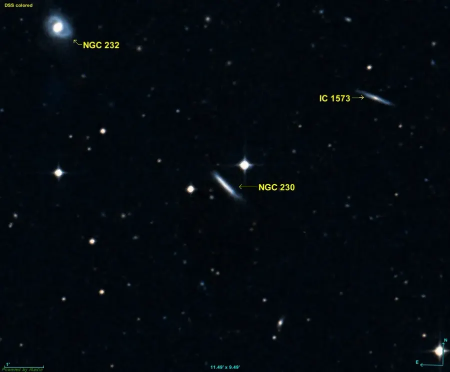 La carte NGC 230