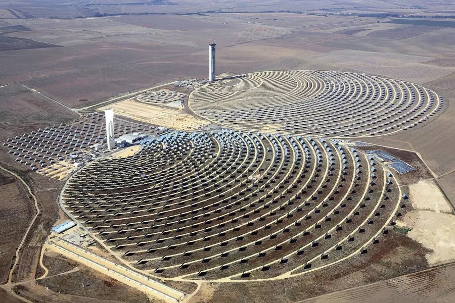 The PS10 solar power plant card