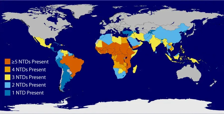 La carte Maladies tropicales négligées