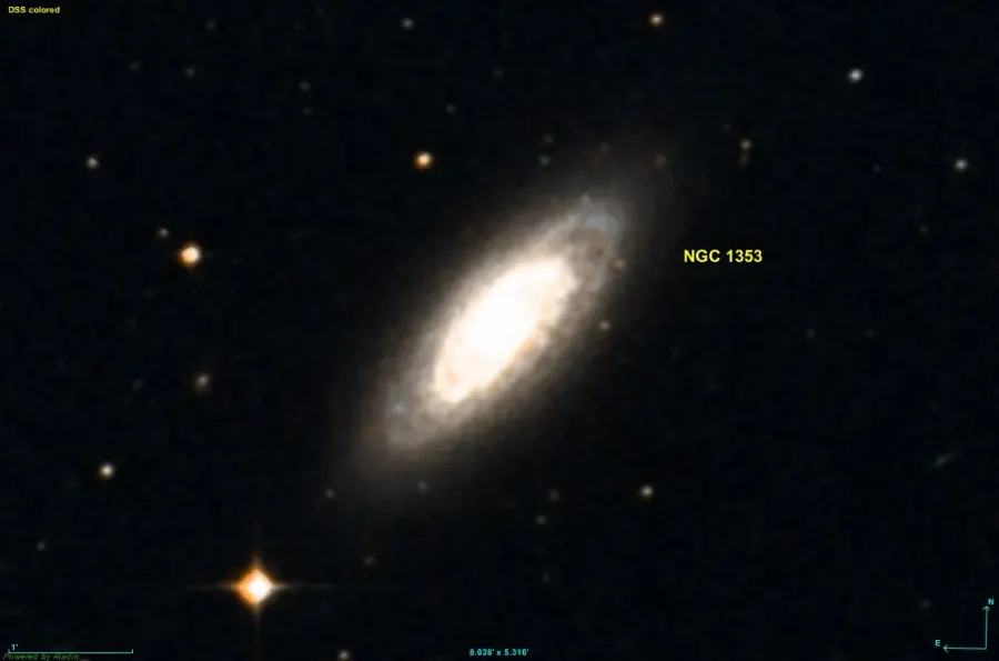 La carte NGC 1353