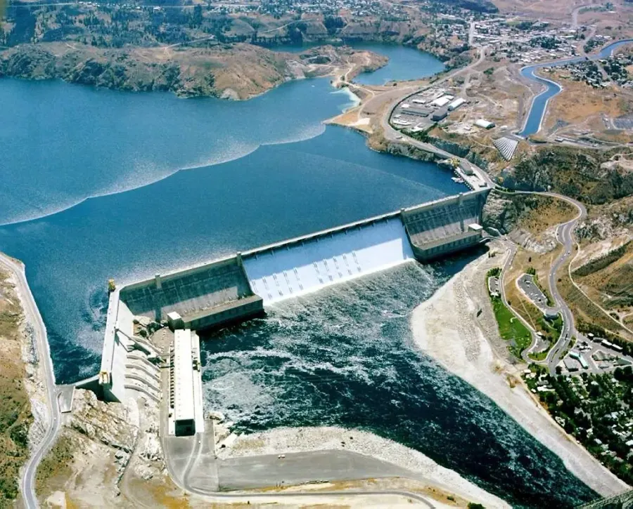 La carte Barrage de Grand Coulee