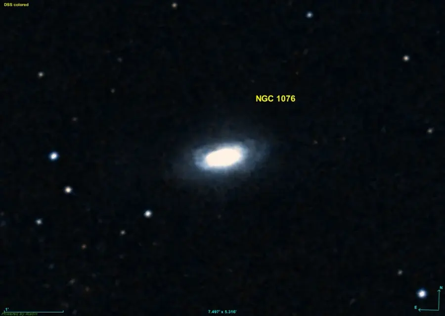 La carte NGC 1076