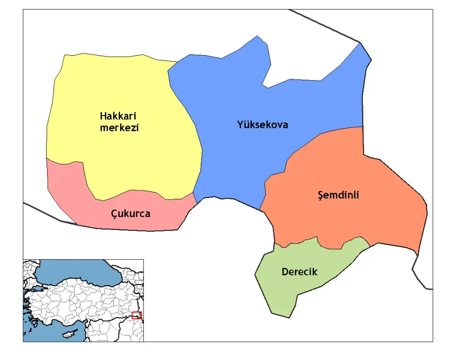 La carte Hakkari