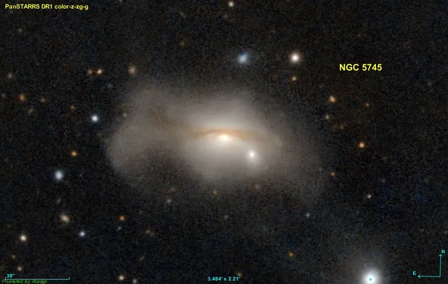 La carte NGC 5745
