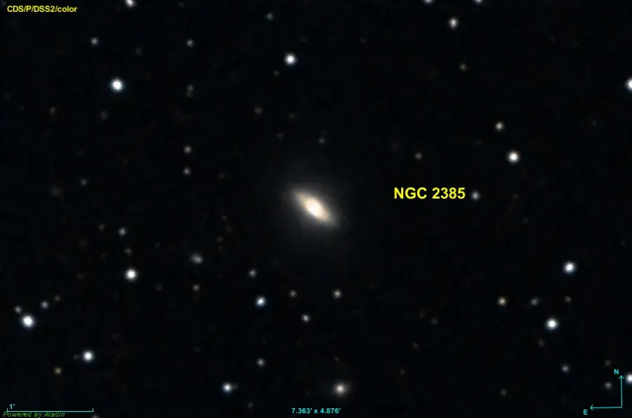 La carte NGC 2385