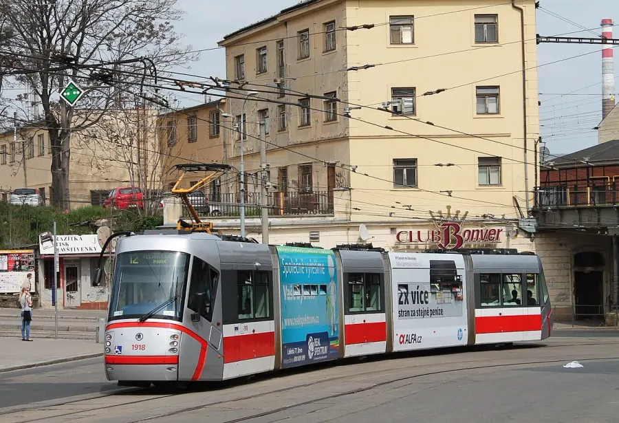 La carte Tramway de Brno