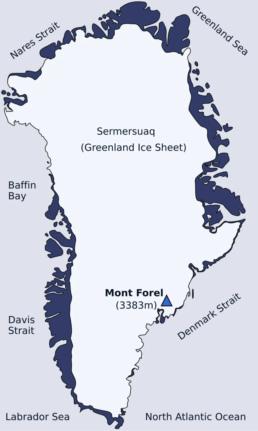 La carte Mont Forel
