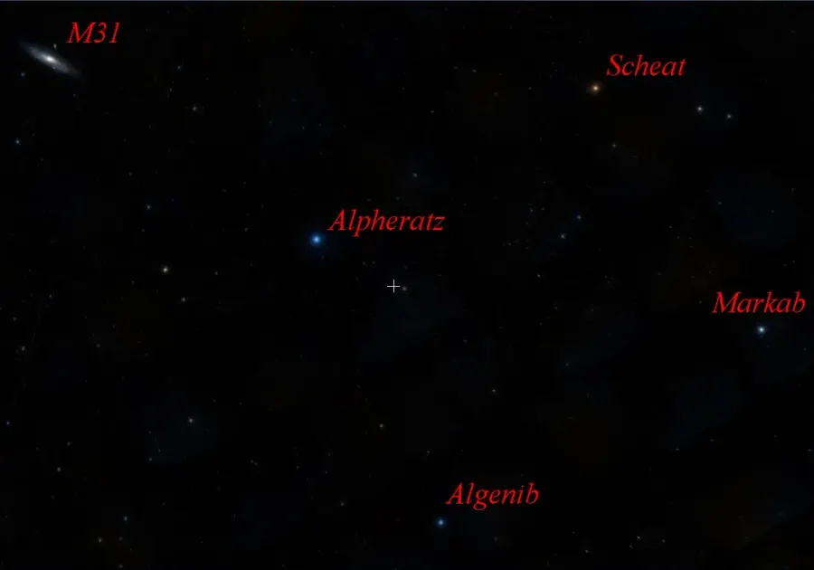 La carte Gamma Pegasi