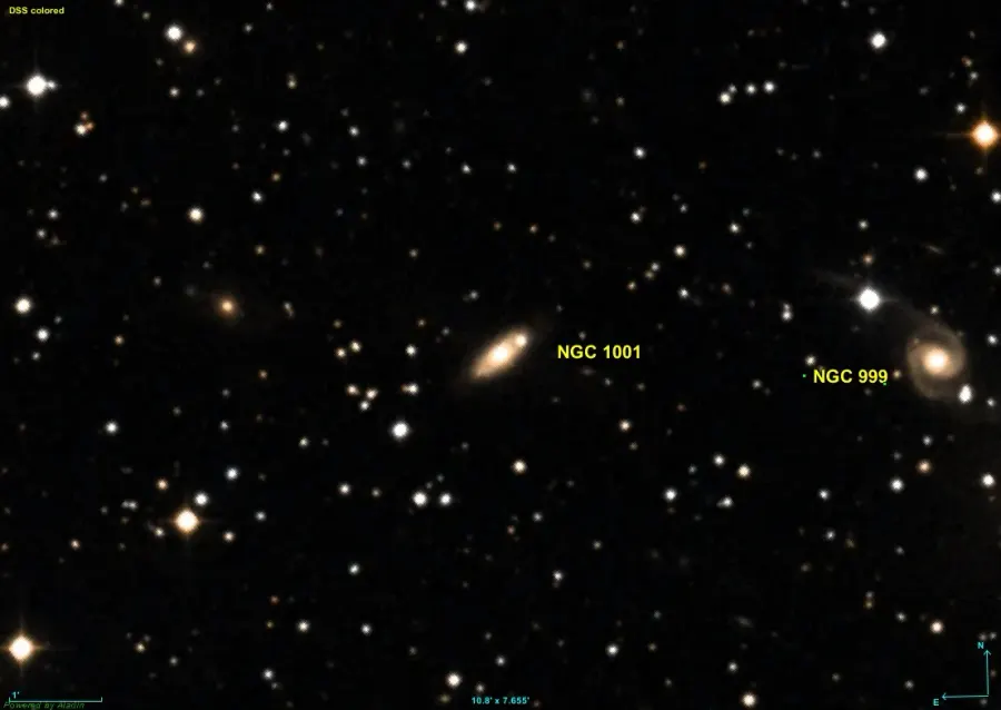 La carte NGC 1001