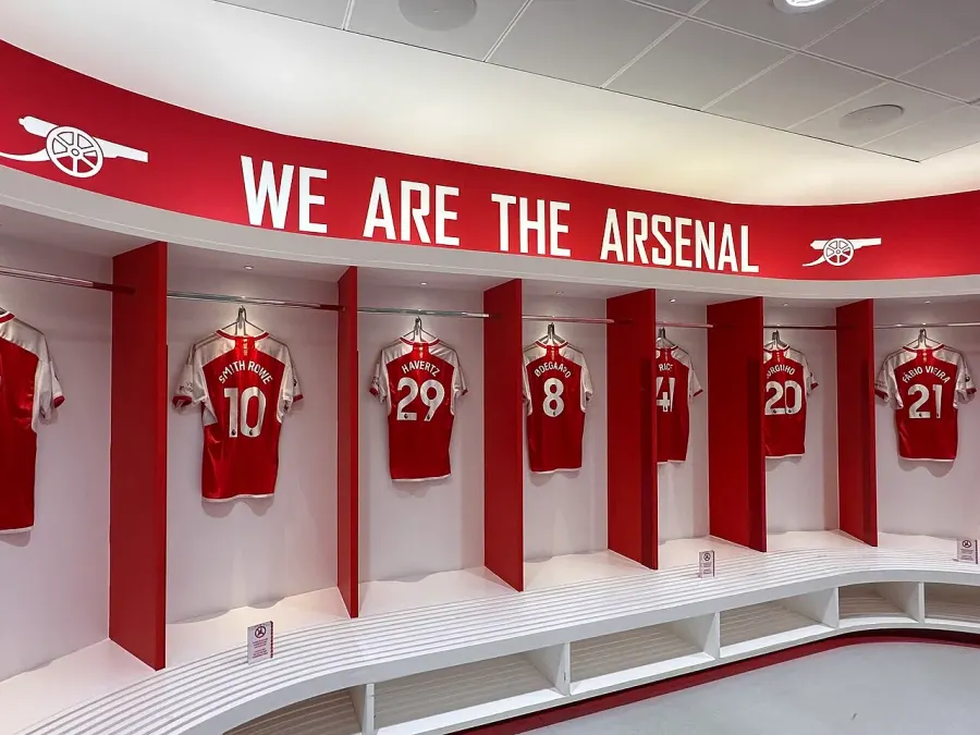 La carte Arsenal Football Club