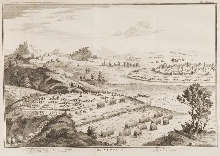 La carte Bataille d'Adys