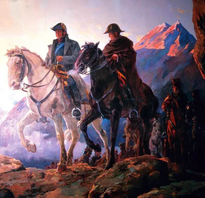 The Crossing of the Andes card