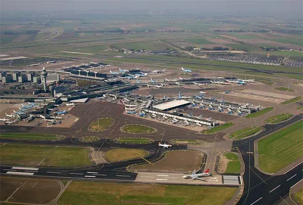 La carte Aéroport d'Amsterdam-Schiphol