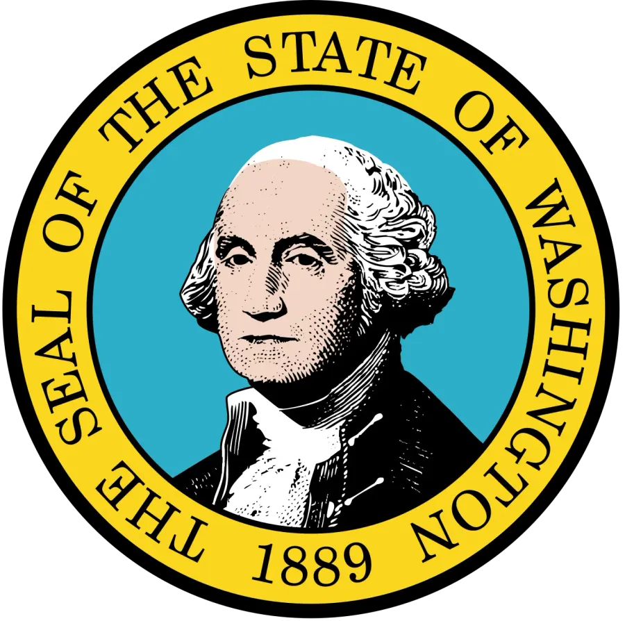 La carte Sceau de l'État de Washington