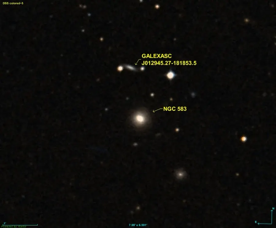 La carte NGC 583