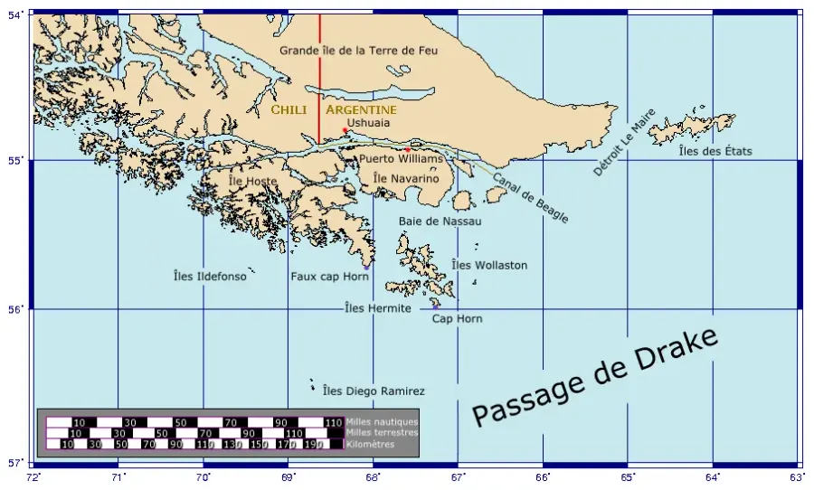 La carte Faux Cap Horn