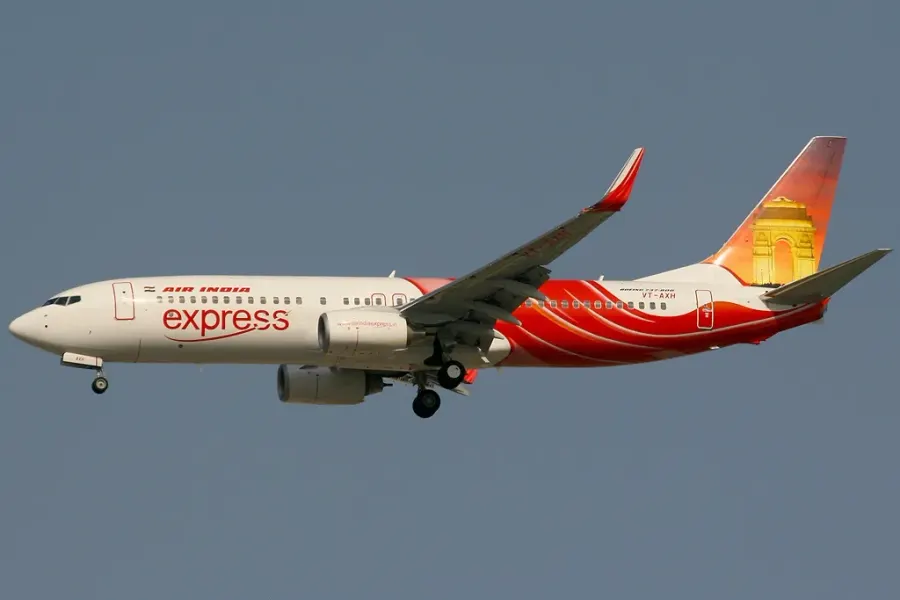 La carte Vol Air India Express 1344